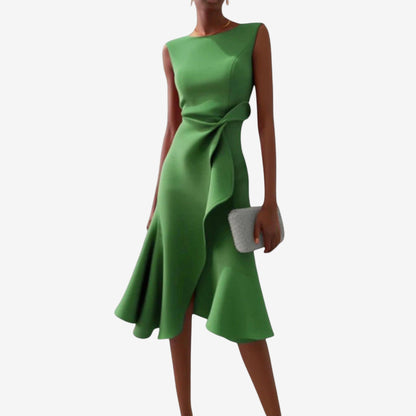 Eliana | Elegante midijurk met asymmetrische snit