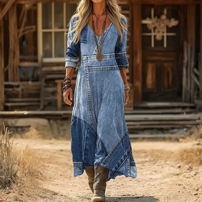 【Lange mouwen】Casual vintage jur