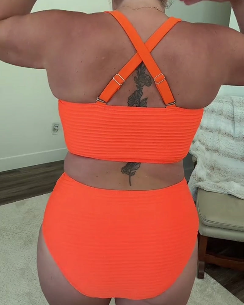 Bikini casual effen kleur driehoek