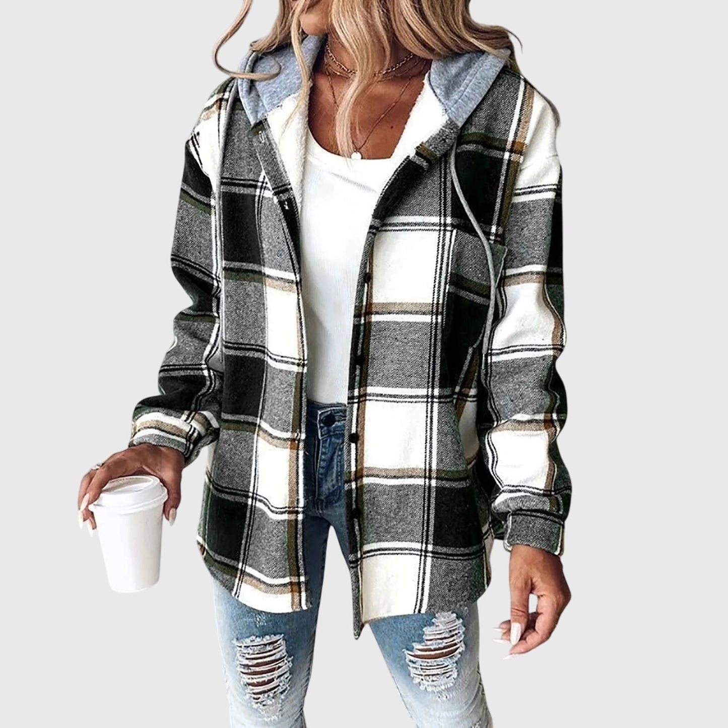 Martina™ | Dames Jas met Mesh Knopenbies