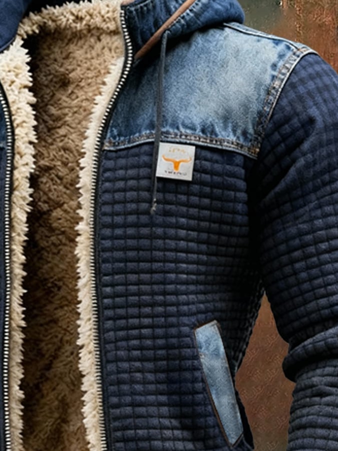 Virexo™ | Donjack Met Marineblauwe Quilting En Denimdetails