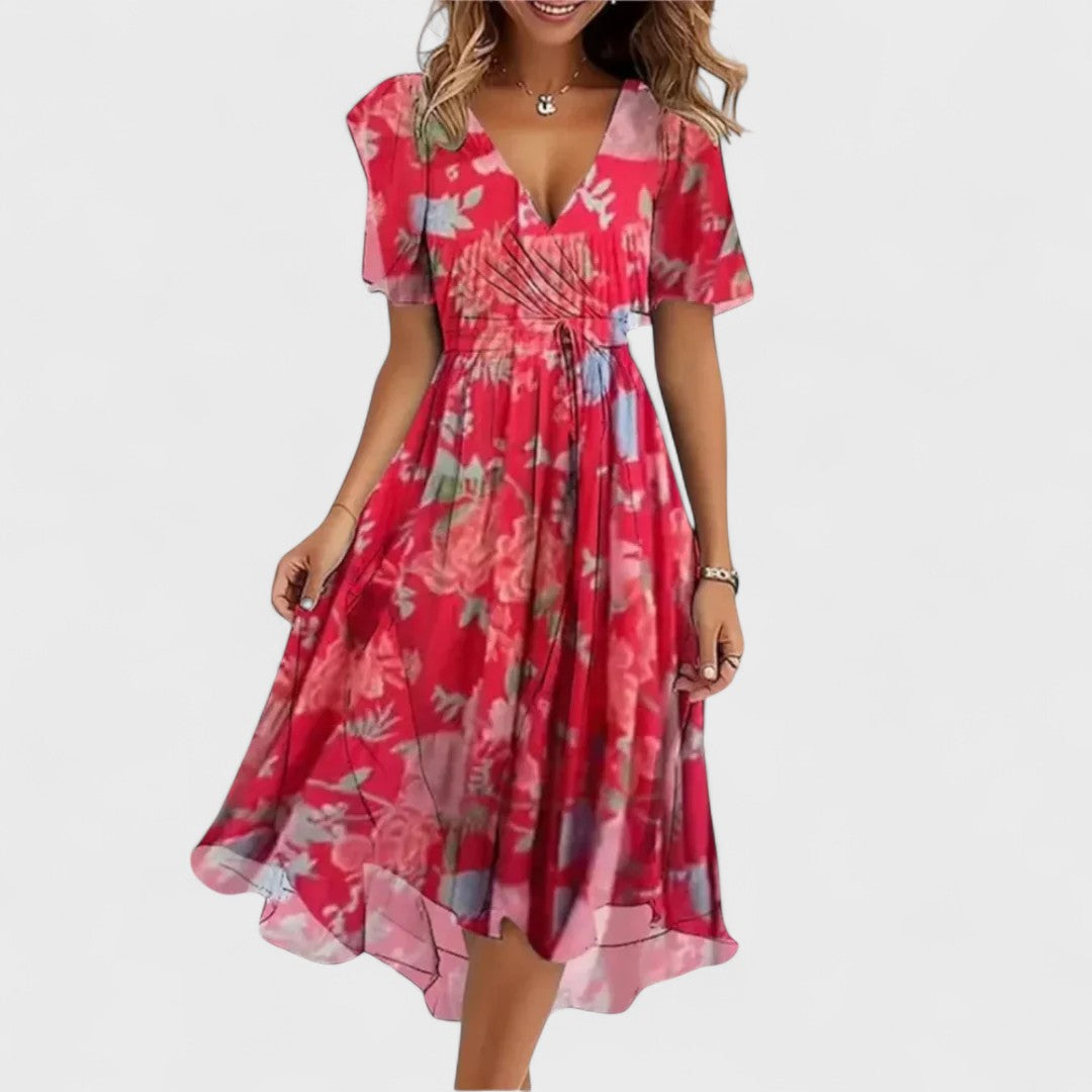 Chiara | Lange jurk Premium met bloemenprint
