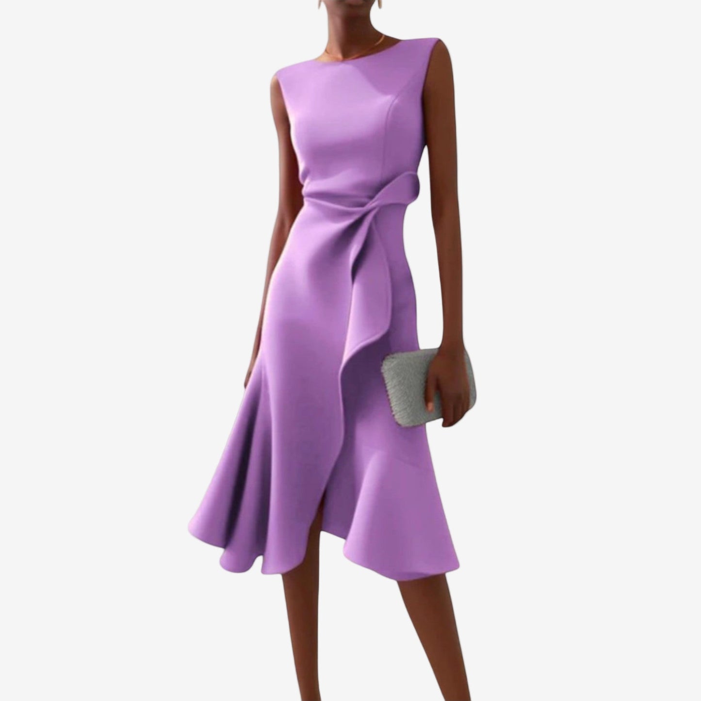 Eliana | Elegante midijurk met asymmetrische snit