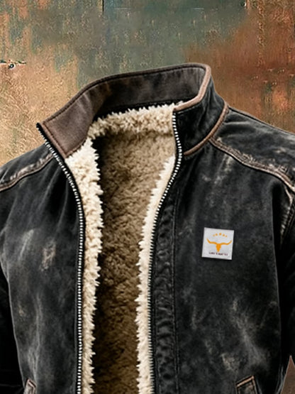 Virexo™ | Vintage Jacket Met Sherpa Voering