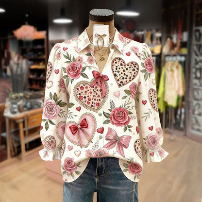 Vintage blouse met bloemenprint
