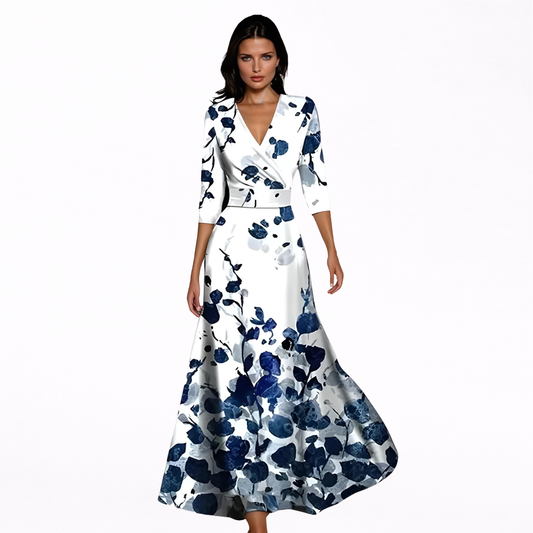 Emilia | Elegante maxi-jurk met bloemenprint