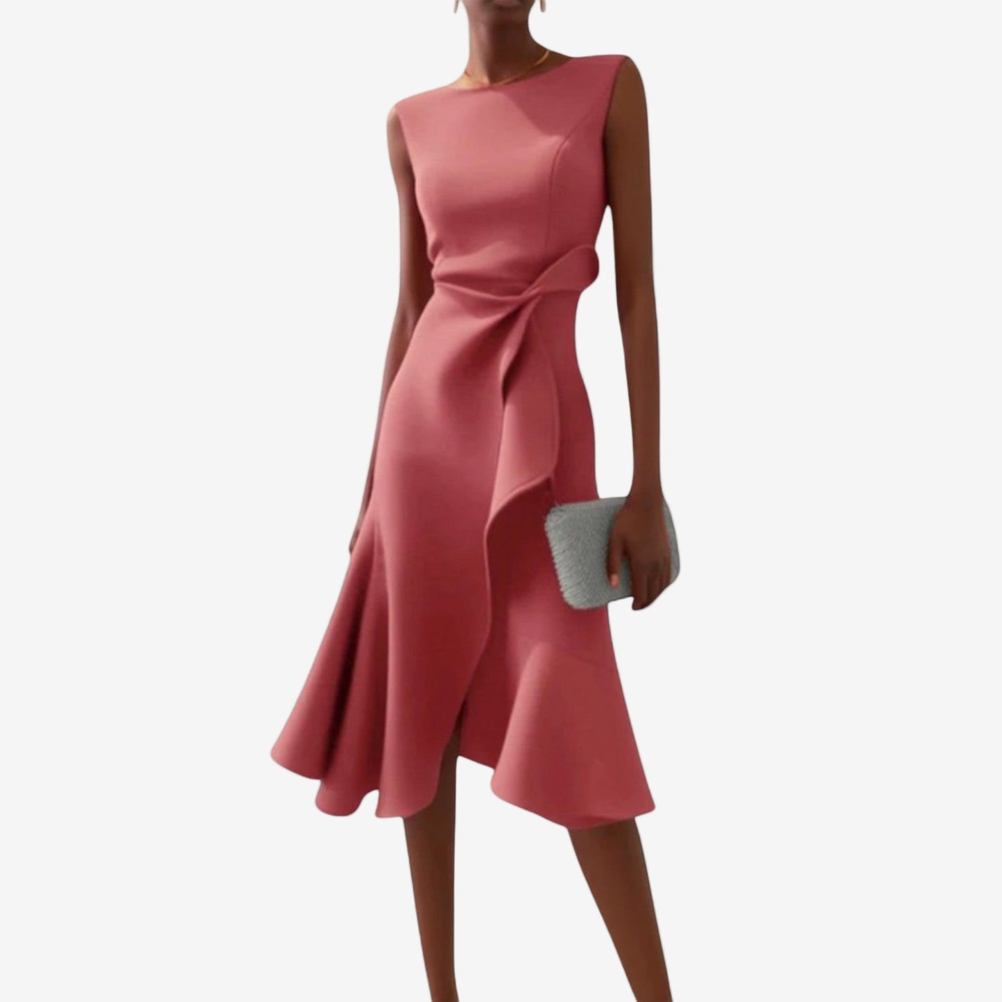 Eliana | Elegante midijurk met asymmetrische snit