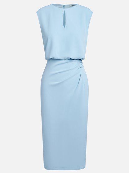 Valentina™ | Midi-jurk met drapering aan de zijkant en een verfijnde uitstraling