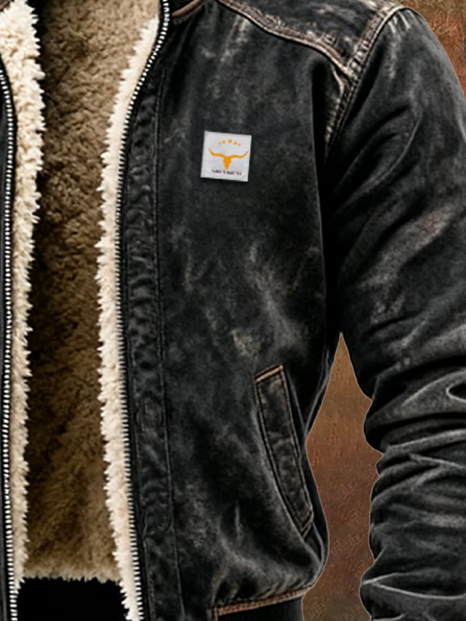 Virexo™ | Vintage Jacket Met Sherpa Voering