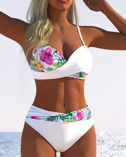 Bikini Bralette Stijl Contrast Print