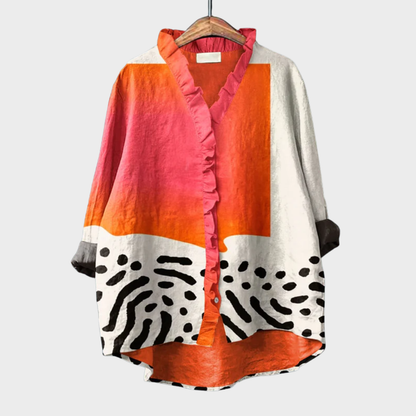 Melinda™ | Elegante linnen zomerblouse