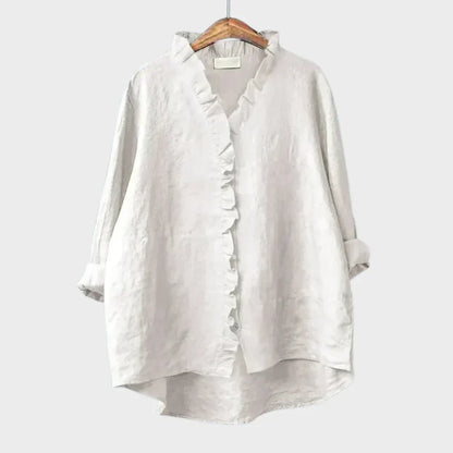 Eline | Elegante linnen zomerblouse