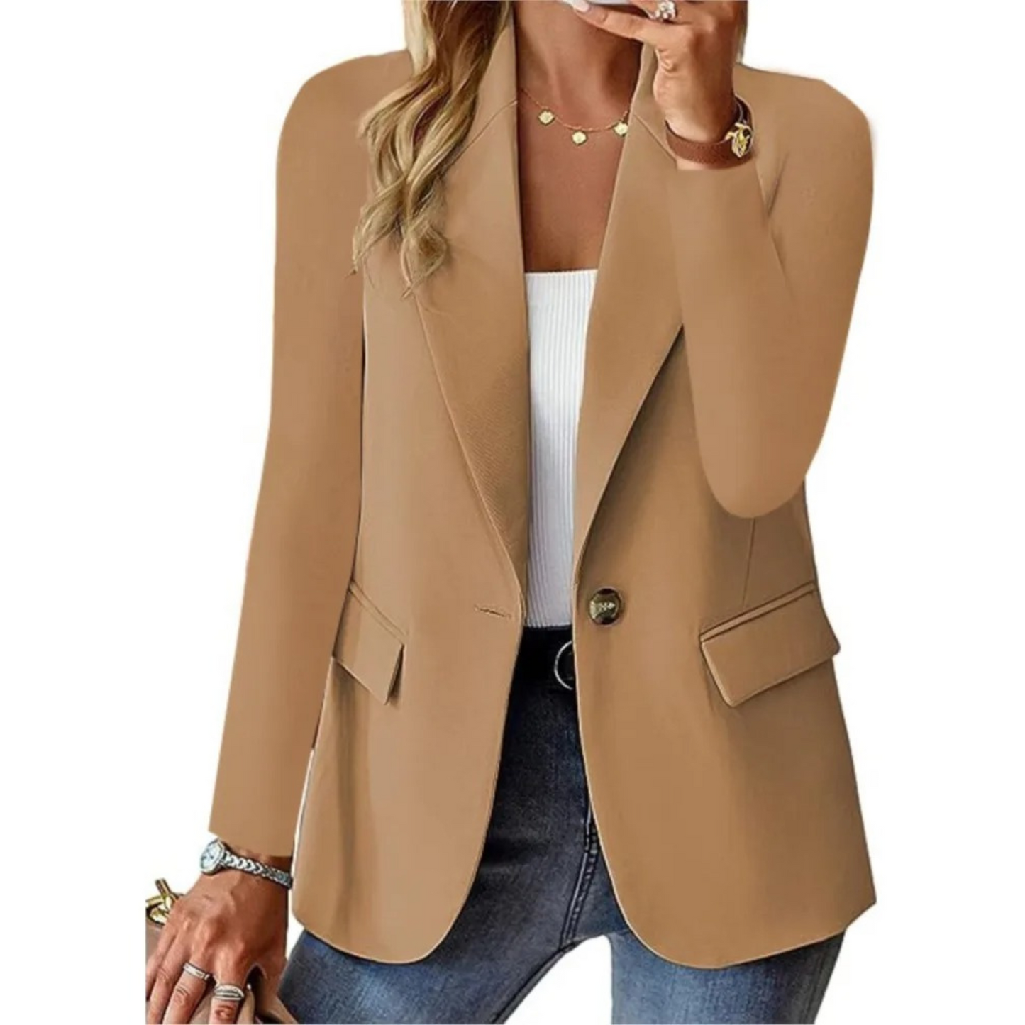 Vivienne | Op maat gemaakte blazer met lange mouwen