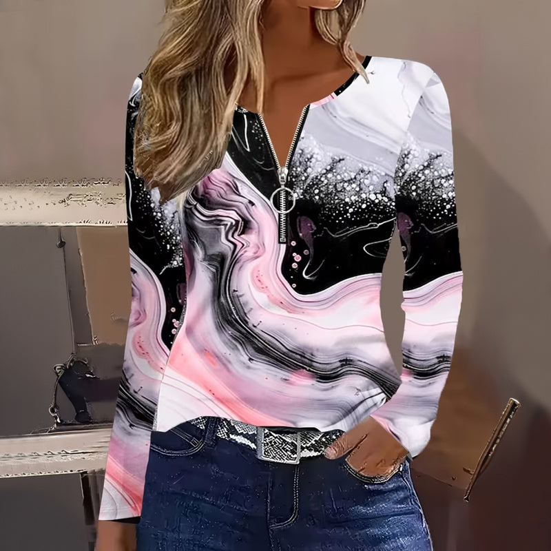 Vintage blouse met kleurverloo