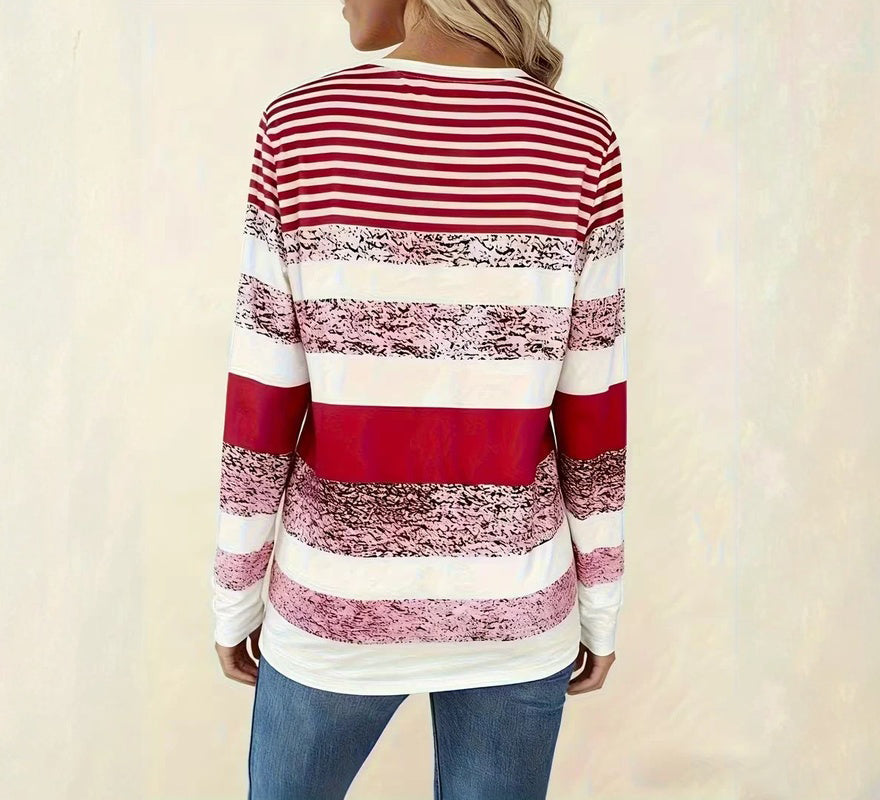 Vintage gestreept T-shirt