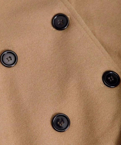 VIREXO™ | MANTEL VAN WOOL MET DOUBLE KNOPEN