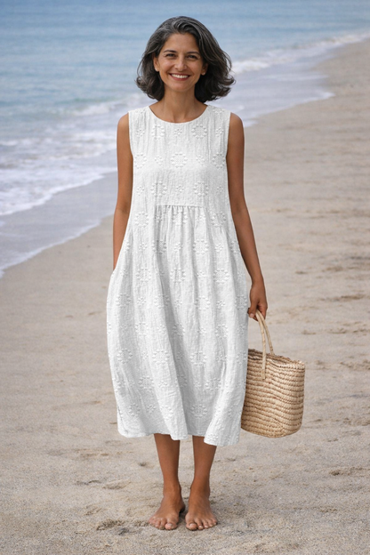 Sara | Midi-jurk met print