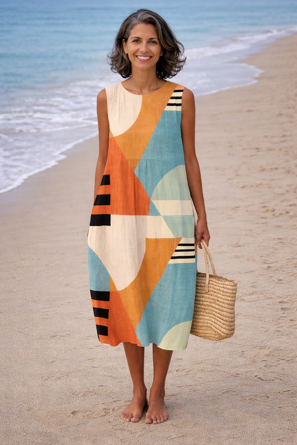 Iris | Geometrische midi-jurk