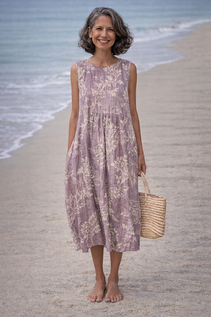 Mia | Midi-jurk met bloemenprint