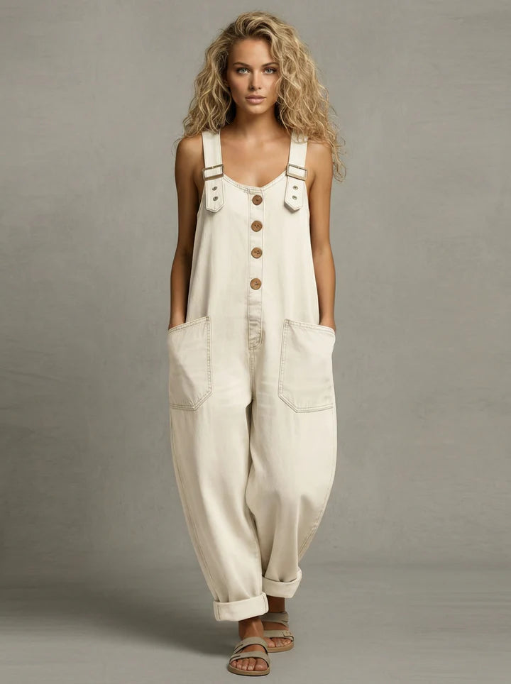 Lejla - Stijlvolle denim jumpsuit met zakken