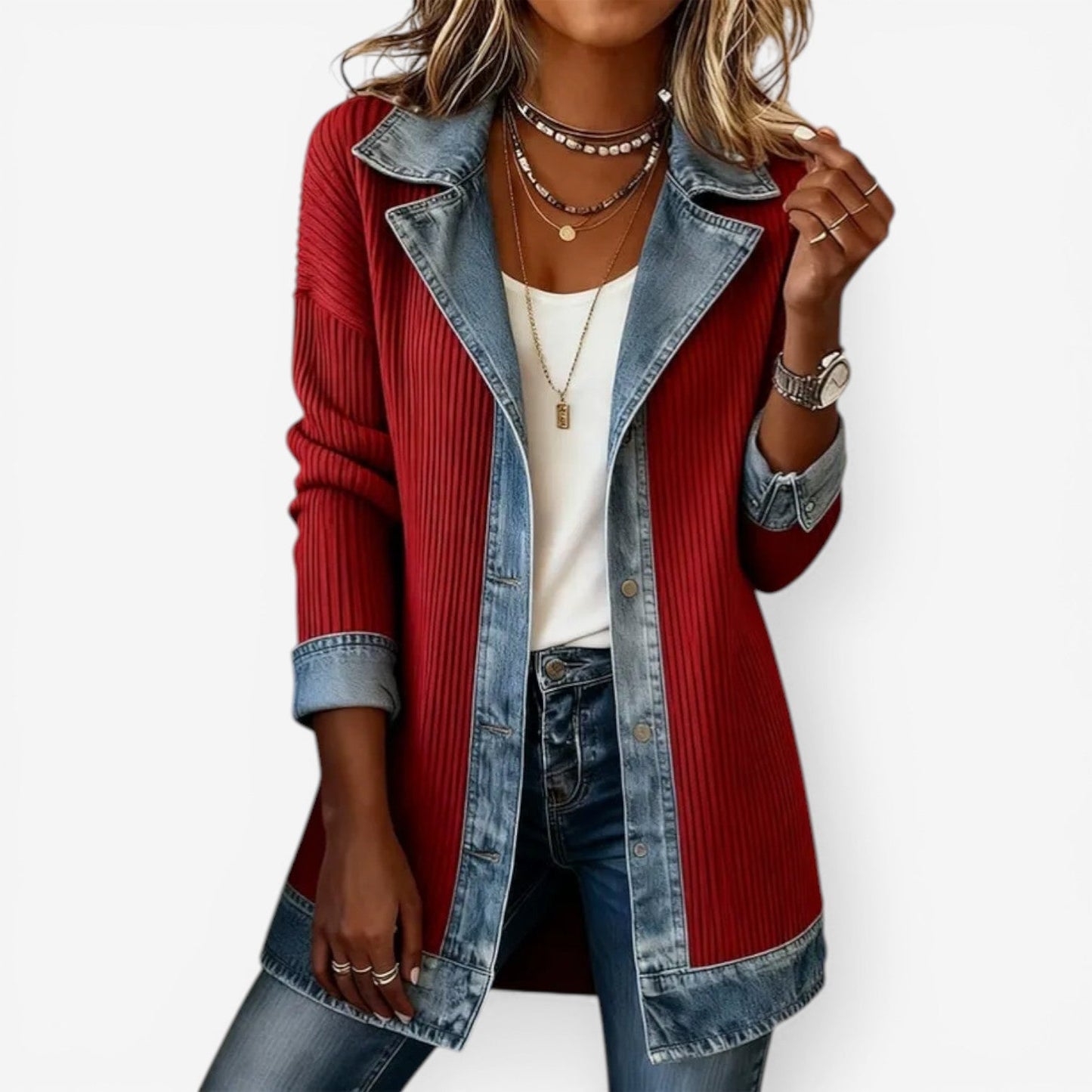 Emilia™ Jas van gemengd denim