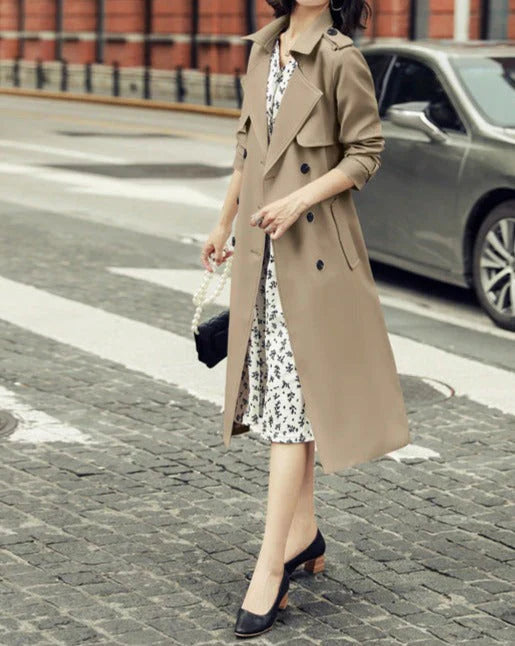 Trenchcoat met Dubbele Knopenrij