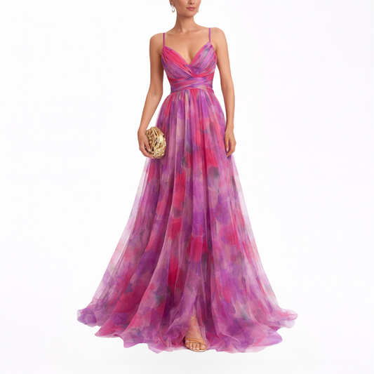 Giselle | Betoverende maxi-jurk met bloemenprint