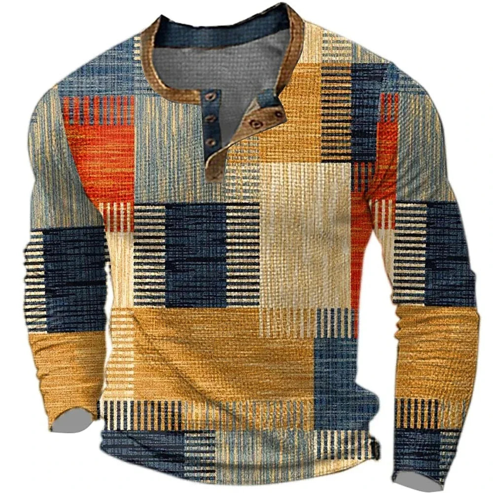 Virexo™ | Kleurrijk Heren Shirt Met Lange Mouwen