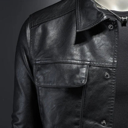 Virexo | Premium Leren Jas in Moto-Stijl