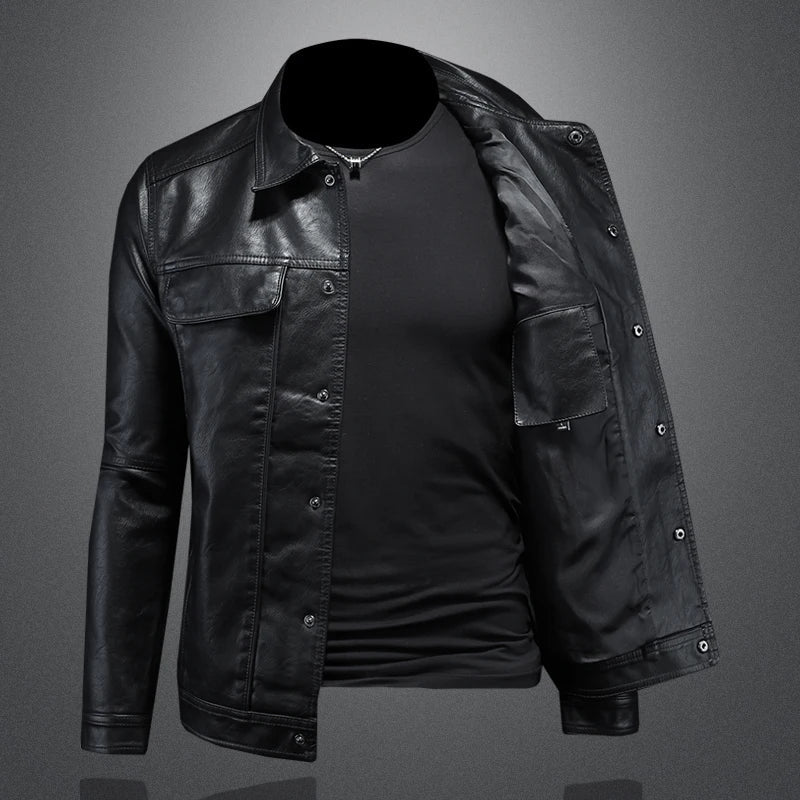 Virexo | Premium Leren Jas in Moto-Stijl