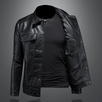 Virexo | Premium Leren Jas in Moto-Stijl