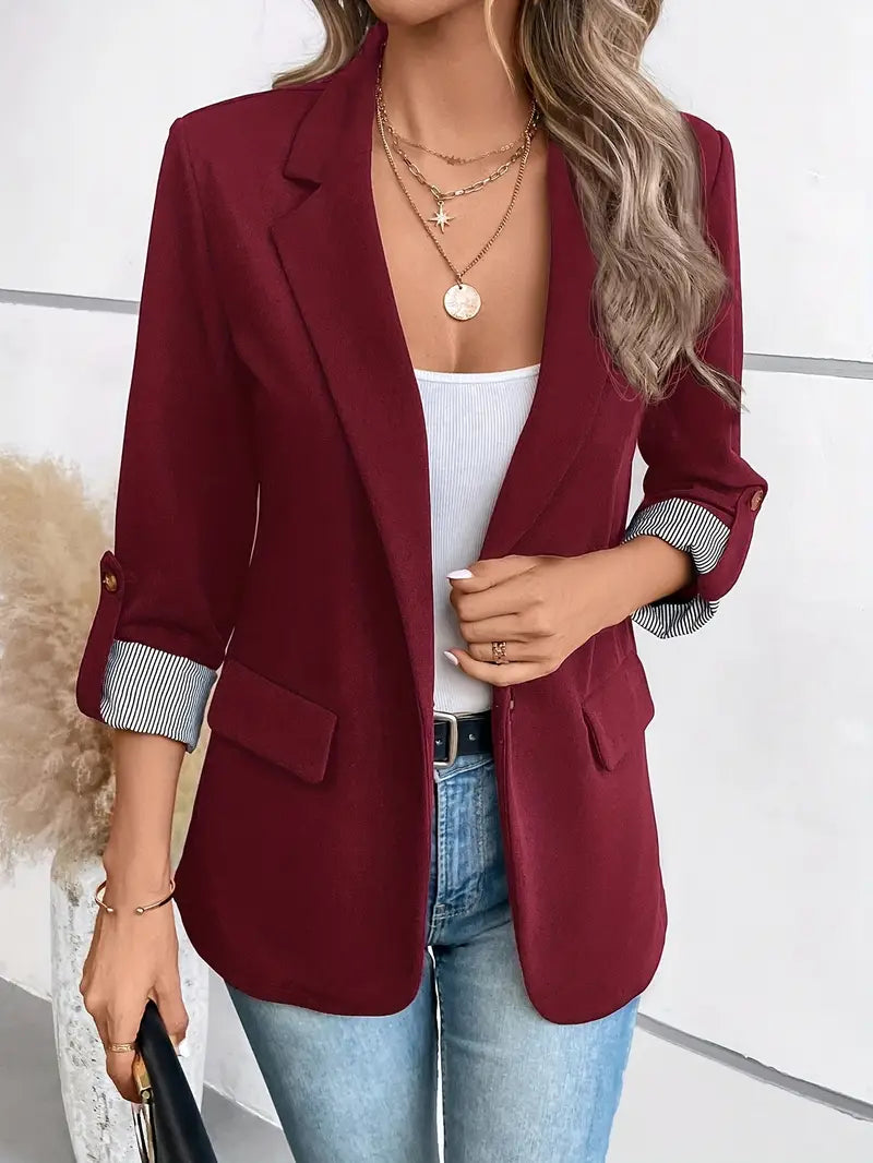 Flor™ | Blazer met driekwartmouwen