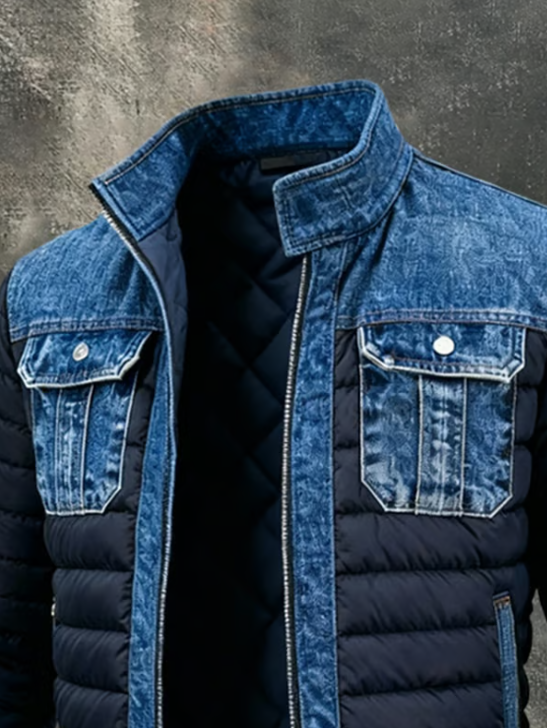 Virexo™ | Hybride Gequiltede Denim Jas