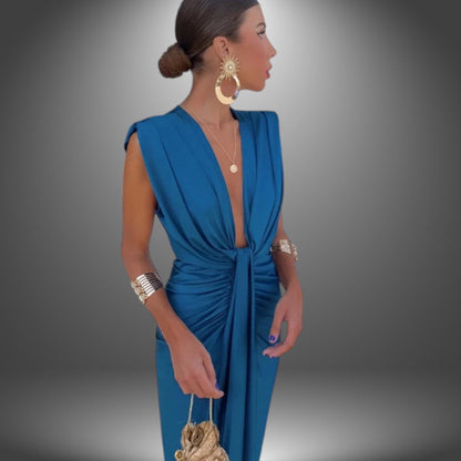 Amelia | Elegante, handgemaakte mouwloze jurk