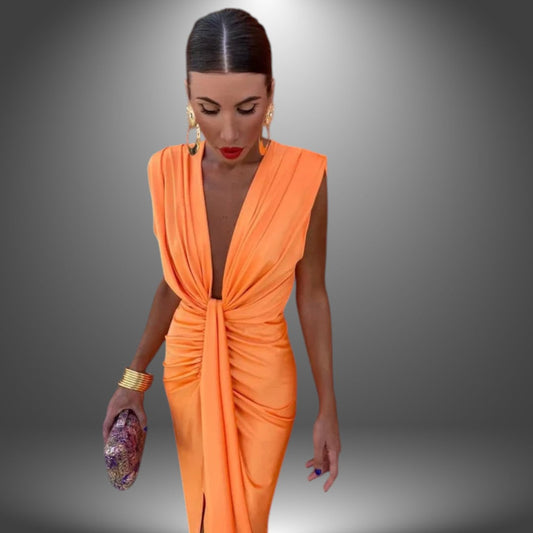 Amelia | Elegante, handgemaakte mouwloze jurk