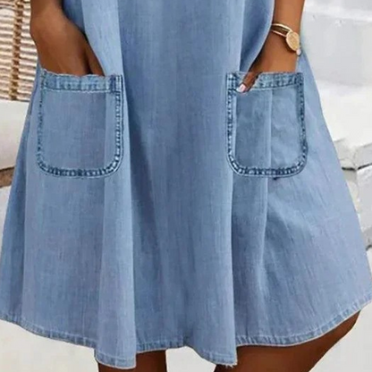 Leilani™ | Chique denim midi-jurk