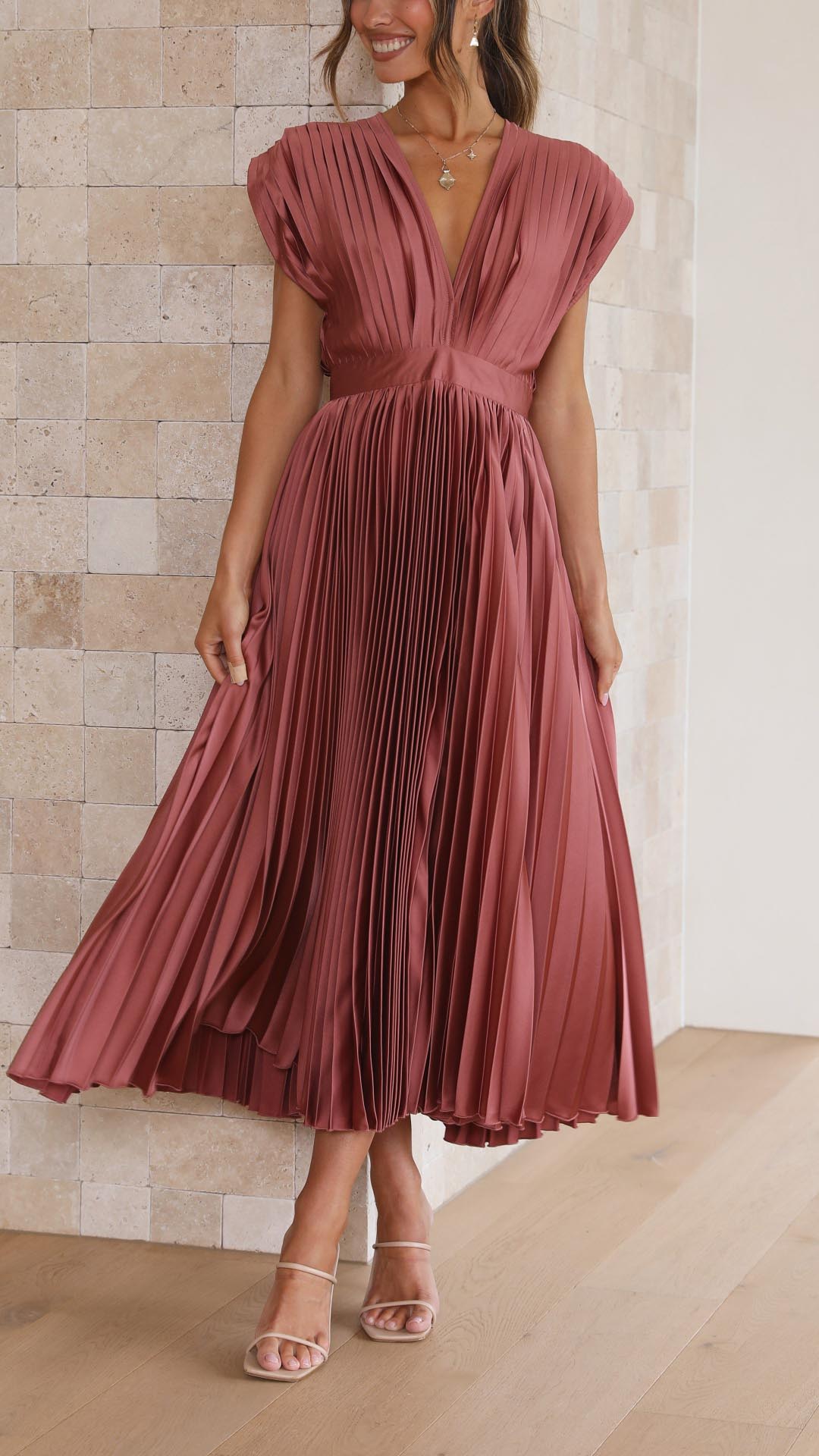 Isla | Elegante geplooide jurk