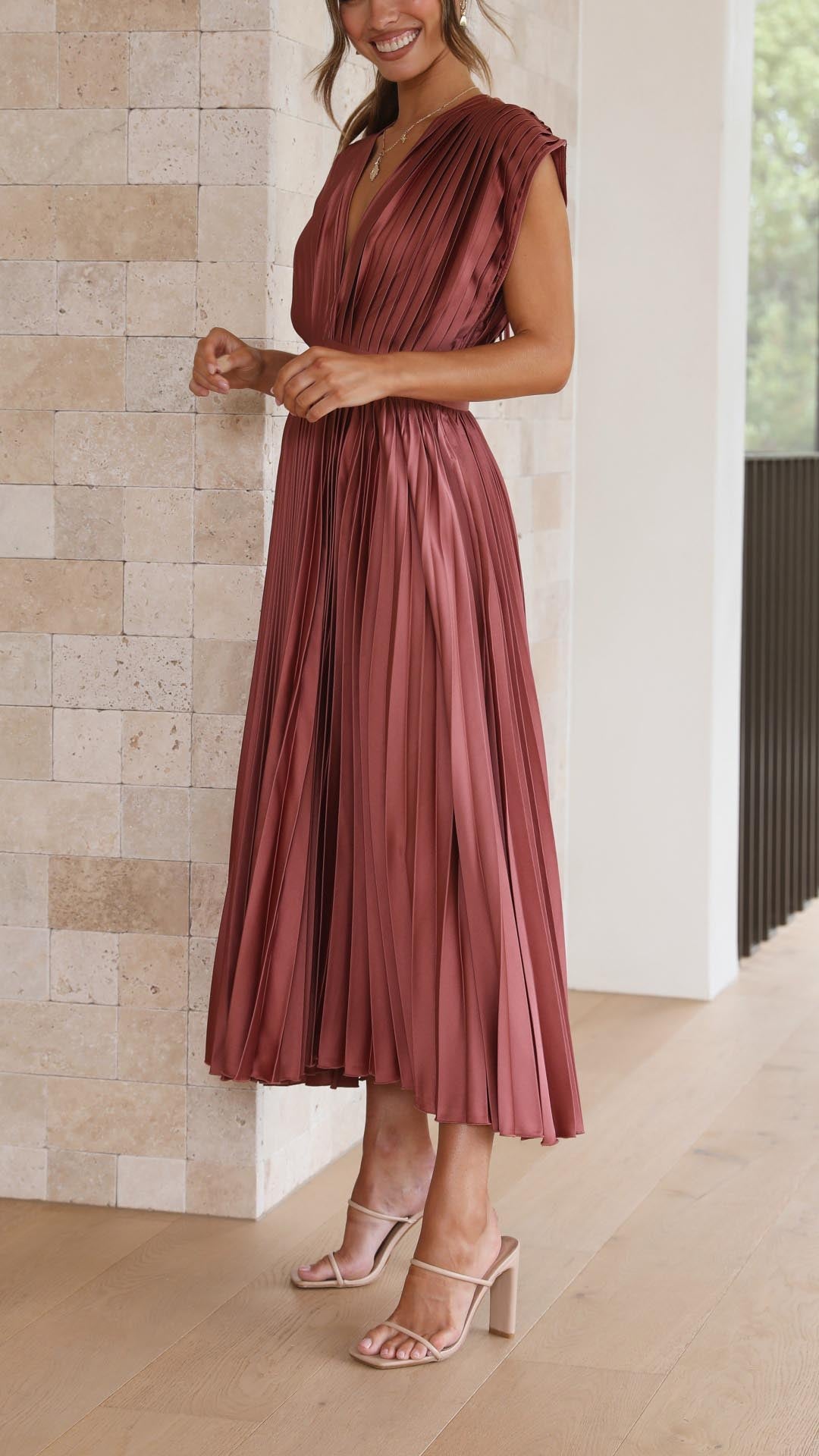 Isla | Elegante geplooide jurk