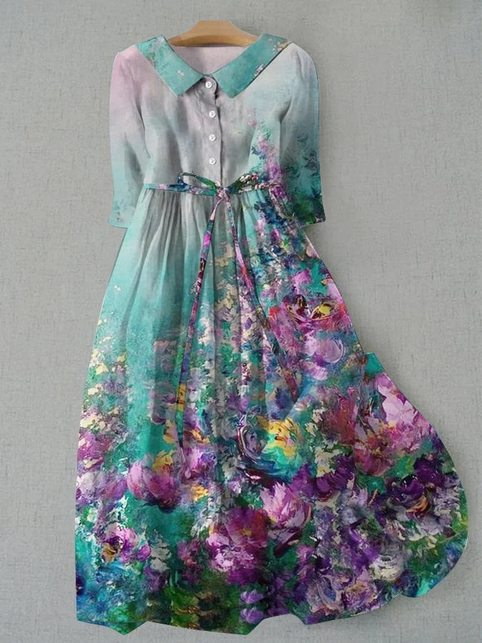 Tessa | Artistieke jurk met bloemenprint