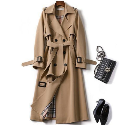 Christai | Dames Lange Trenchcoat | Knoopjasje