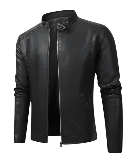 Alexandre™ | Elegante leren bikerjack voor heren