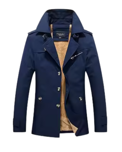 Étienne™ | Elegante Gewatteerde Trenchcoat voor Mannen