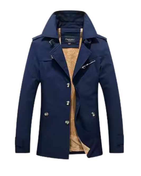 Étienne™ | Elegante Gewatteerde Trenchcoat voor Mannen
