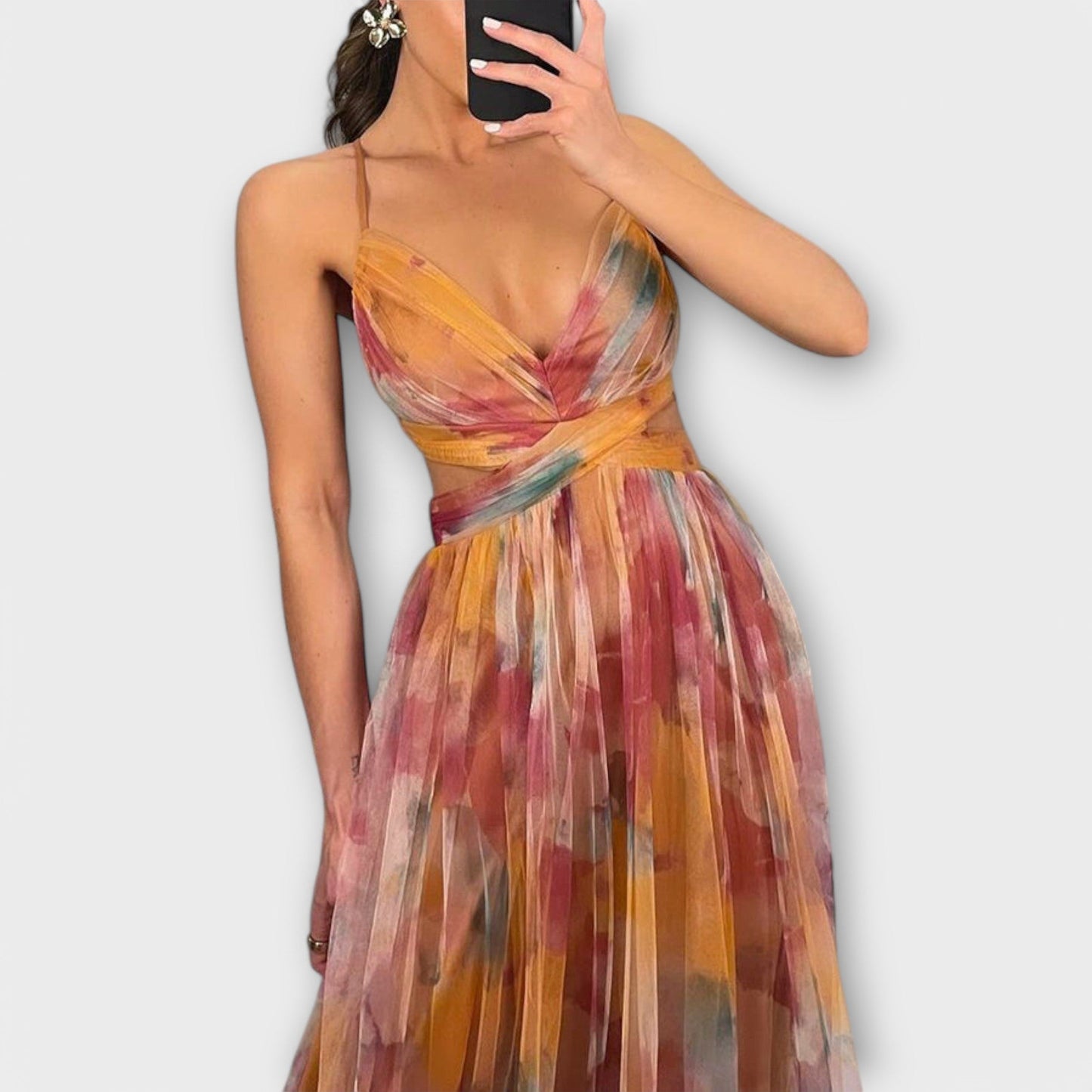 Annai | Elegante, handgemaakte lange jurk