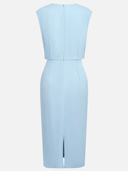 Valentina™ | Midi-jurk met drapering aan de zijkant en een verfijnde uitstraling