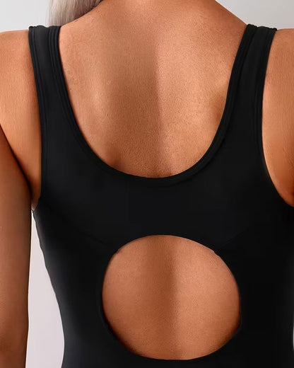 Eendelig badkleding met kleurblokprint