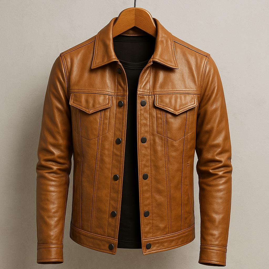 Virexo | Premium Leren Jas in Moto-Stijl