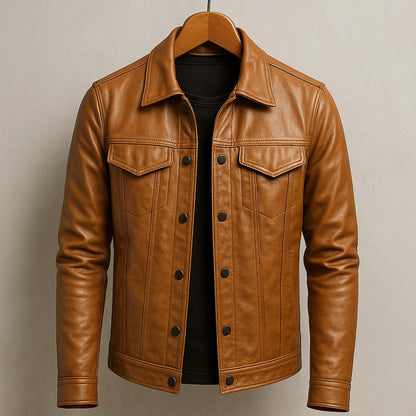 Virexo | Premium Leren Jas in Moto-Stijl