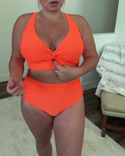 Bikini casual effen kleur driehoek