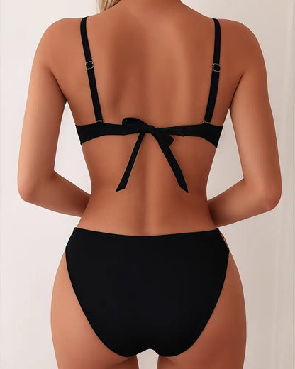 Sexy bikini set met open rug
